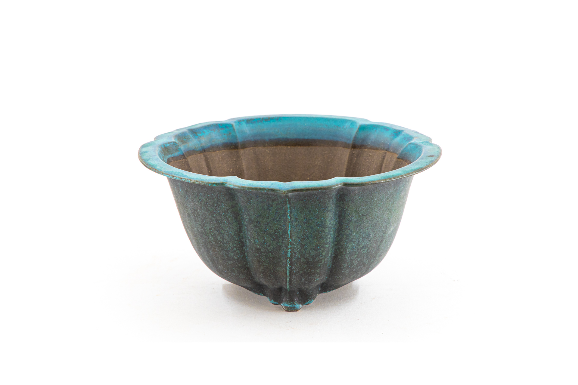 Runde blütenförmige Kengai Bonsaischale n°2