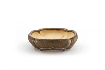 square flower-shaped bunjin bonsai pot n°1