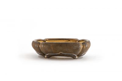 square flower-shaped bunjin bonsai pot n°1
